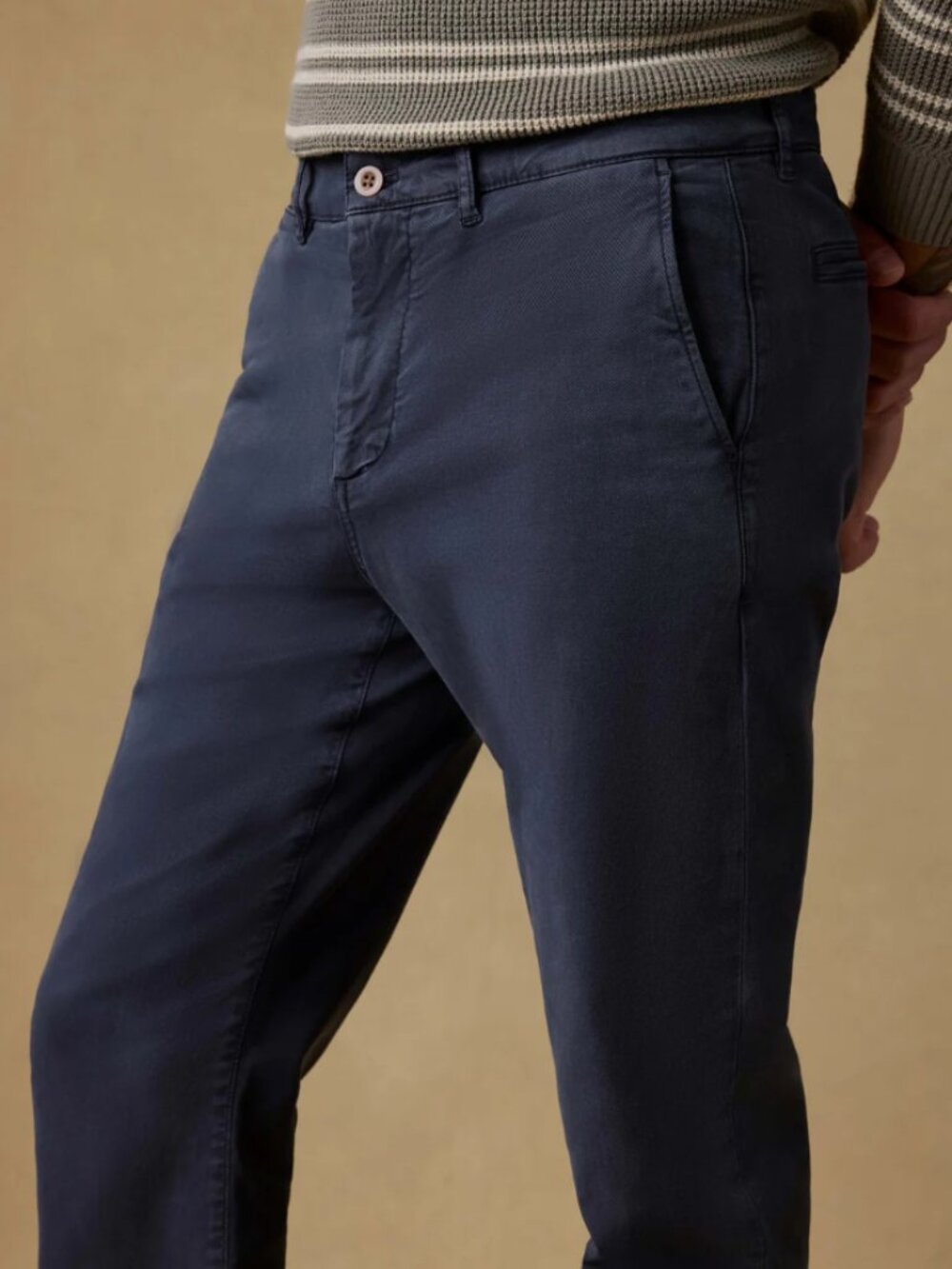 Faherty Men's Nwt stretch Terry Coastline Chino Navy Blue Size 35 Pants